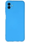 Newface Samsung Galaxy A04E Kılıf Nano içi Kadife Silikon - Mavi