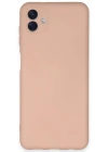 Newface Samsung Galaxy A04E Kılıf Nano içi Kadife Silikon - Pudra