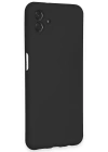 Newface Samsung Galaxy A04E Kılıf Nano içi Kadife Silikon - Siyah