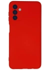 Newface Samsung Galaxy A04S Kılıf Nano içi Kadife Silikon - Kırmızı