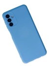 Newface Samsung Galaxy A04S Kılıf Nano içi Kadife Silikon - Mavi