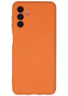 Newface Samsung Galaxy A04S Kılıf Nano içi Kadife Silikon - Turuncu
