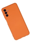 Newface Samsung Galaxy A04S Kılıf Nano içi Kadife Silikon - Turuncu