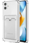 Newface Samsung Galaxy A05 Kılıf Kart Şeffaf Silikon - Şeffaf