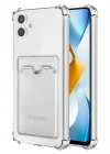 Newface Samsung Galaxy A05 Kılıf Kart Şeffaf Silikon - Şeffaf