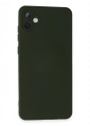 Newface Samsung Galaxy A05 Kılıf Nano içi Kadife Silikon - Koyu Yeşil