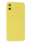 Newface Samsung Galaxy A05 Kılıf Nano içi Kadife Silikon - Sarı