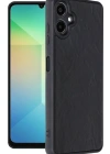 Newface Samsung Galaxy A06 Kılıf Aras Deri Kapak - Siyah