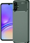 Newface Samsung Galaxy A06 Kılıf Auto Focus Karbon Kapak - Koyu Yeşil