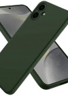 Newface Samsung Galaxy A06 Kılıf First Silikon - Koyu Yeşil