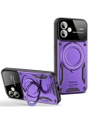 Newface Samsung Galaxy A06 Kılıf Joy Lens Standlı Kapak - Mor