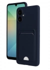 Newface Samsung Galaxy A06 Kılıf Kelvin Kartvizitli Silikon - Lacivert