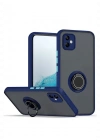 Newface Samsung Galaxy A06 Kılıf Montreal Yüzüklü Silikon Kapak - Lacivert