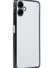 Newface Samsung Galaxy A06 Kılıf Razer Lensli Silikon - Siyah