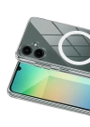 Newface Samsung Galaxy A07 4G Combo Sert Şeffaf Magsafe Kapak - Şeffaf
