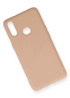 Newface Samsung Galaxy A10S Kılıf Nano içi Kadife Silikon - Pudra