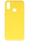 Newface Samsung Galaxy A10S Kılıf Nano içi Kadife Silikon - Sarı