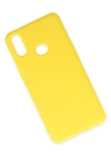 Newface Samsung Galaxy A10S Kılıf Nano içi Kadife Silikon - Sarı