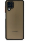 Newface Samsung Galaxy A12 Kılıf Montreal Silikon Kapak - Siyah