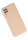 Newface Samsung Galaxy A12 Kılıf Nano içi Kadife Silikon - Pudra
