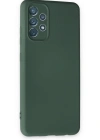 Newface Samsung Galaxy A13 4G Kılıf Nano içi Kadife Silikon - Koyu Yeşil