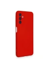 Newface Samsung Galaxy A14 4G Kılıf Nano içi Kadife Silikon - Kırmızı