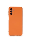 Newface Samsung Galaxy A14 4G Kılıf Nano içi Kadife Silikon - Turuncu