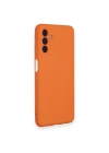 Newface Samsung Galaxy A14 4G Kılıf Nano içi Kadife Silikon - Turuncu