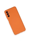 Newface Samsung Galaxy A14 4G Kılıf Nano içi Kadife Silikon - Turuncu