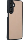 Newface Samsung Galaxy A15 4G Kılıf Aras Deri Kapak - Pudra