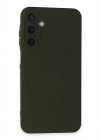 Newface Samsung Galaxy A15 4G Kılıf Nano içi Kadife Silikon - Koyu Yeşil