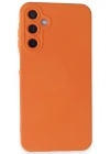 Newface Samsung Galaxy A15 4G Kılıf Nano içi Kadife Silikon - Turuncu