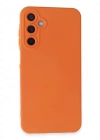 Newface Samsung Galaxy A15 4G Kılıf Nano içi Kadife Silikon - Turuncu