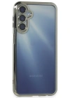 Newface Samsung Galaxy A15 4G Kılıf Razer Lensli Silikon - Gümüş