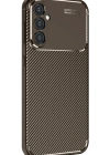 Newface Samsung Galaxy A16 5G Kılıf Auto Focus Karbon Kapak - Kahverengi