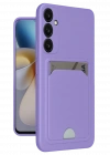 Newface Samsung Galaxy A16 5G Kılıf Kelvin Kartvizitli Silikon - Lila