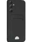 Newface Samsung Galaxy A16 5G Kılıf Kelvin Kartvizitli Silikon - Siyah
