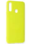 Newface Samsung Galaxy A20S Kılıf Nano içi Kadife Silikon - Sarı