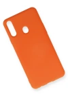 Newface Samsung Galaxy A20S Kılıf Nano içi Kadife Silikon - Turuncu