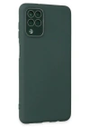 Newface Samsung Galaxy A22 Kılıf Lansman Glass Kapak - Koyu Yeşil