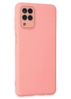 Newface Samsung Galaxy A22 Kılıf Lansman Glass Kapak - Pembe