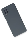 Newface Samsung Galaxy A22 Kılıf Nano içi Kadife Silikon - Gri
