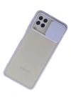Newface Samsung Galaxy A22 Kılıf Palm Buzlu Kamera Sürgülü Silikon - Lila