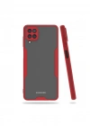 Newface Samsung Galaxy A22 Kılıf Platin Silikon - Kırmızı