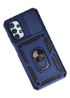 Newface Samsung Galaxy A23 4G Kılıf Pars Lens Yüzüklü Silikon - Lacivert
