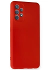 Newface Samsung Galaxy A32 Kılıf Nano içi Kadife Silikon - Kırmızı
