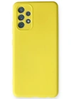 Newface Samsung Galaxy A32 Kılıf Nano içi Kadife Silikon - Sarı