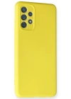 Newface Samsung Galaxy A32 Kılıf Nano içi Kadife Silikon - Sarı