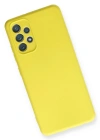 Newface Samsung Galaxy A32 Kılıf Nano içi Kadife Silikon - Sarı