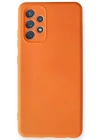 Newface Samsung Galaxy A32 Kılıf Nano içi Kadife Silikon - Turuncu